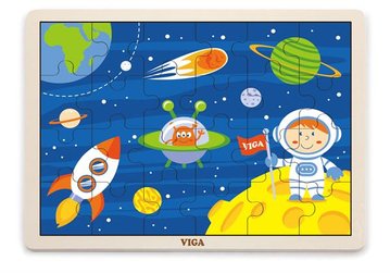 Деревянный пазл Viga Toys В космосе, 24 эл. (51461) 51461 фото