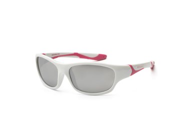 Дитячі сонцезахисні окуляри Koolsun біло-рожеві серії Sport (Розмір: 6+) KS-SPWHCA006