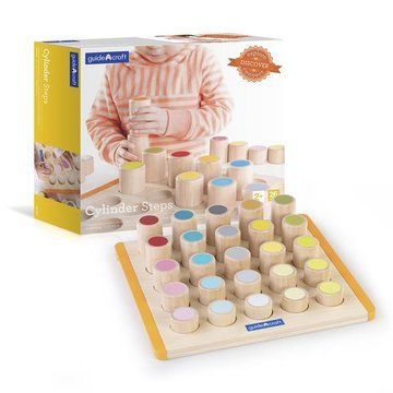 Деревянный сортер Guidecraft Manipulatives Цветные цилиндры (G6734) G6734 фото