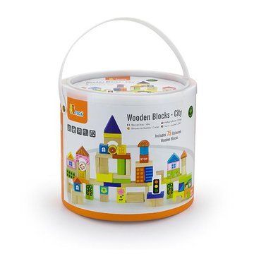 Деревянные кубики Viga Toys Город, 75 шт., 3 см (50287) 50287 фото