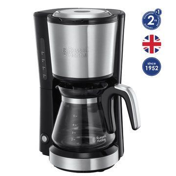 Кофеварка Russell Hobbs капельная Compact Home, 0.74л, молотая, черно-серебристый - Уценка 24210-56 фото