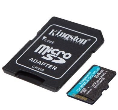 Карта пам'яті Kingston microSD 64GB C10 UHS-I U3 A2 R170/W70MB/s + SD (SDCG3/64GB) SDCG3/64GB фото