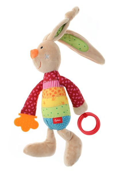 Мягкая игрушка sigikid Кролик с погремушкой 26 см (41419SK) 41419SK фото