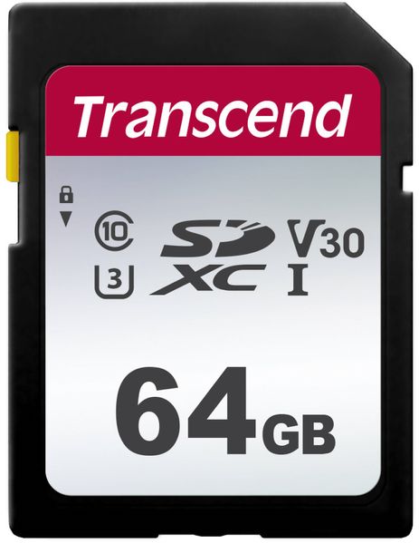 Карта памяти Transcend 64GB SDXC C10 UHS-I R100 / W20MB / s (TS64GSDC300S) TS64GSDC300S фото