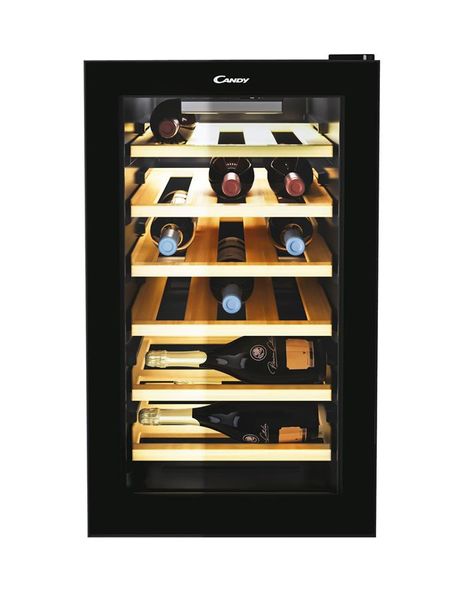 Холодильник Candy для вина, 84.5x49х55, мороз.отд.-118л, зон - 1, бут-41, ST, дисплей, черный CWC154EEL/N CWCEL210/N фото