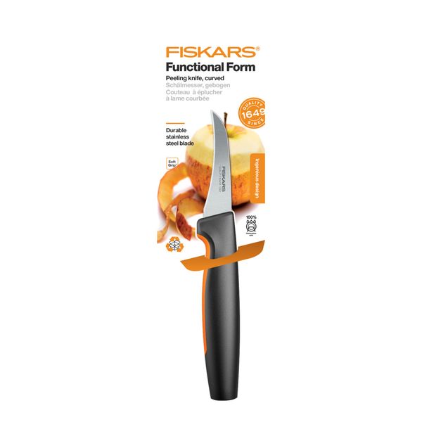 Кухонний ніж для овочів вигнутий Fiskars Functional Form, 6,8см (1057545) 1057545 фото