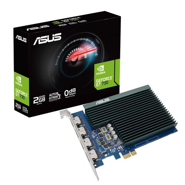 Відеокарта ASUS GeForce GT 730 2GB GDDR5 Silent loe 4 HDMI GT730-4H-SL-2GD5 (90YV0H20-M0NA00) 90YV0H20-M0NA00 фото