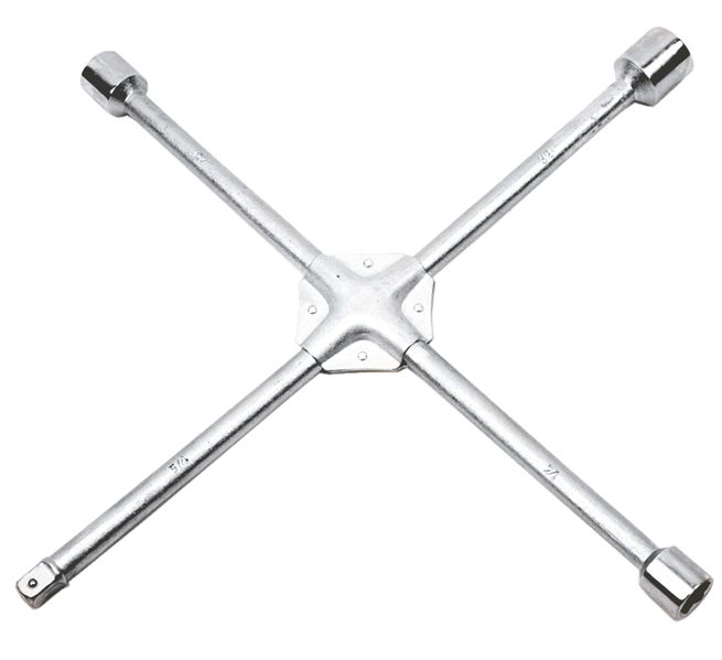 Ключ баллонный TOPEX, крестовый, 1/2"х17x19x22 мм, длина 350 мм (37D313) 37D313 фото
