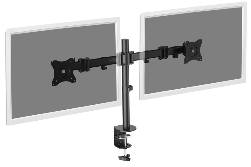 Кріплення DIGITUS Dual Monitor Clamp, 15-27", з нахилом, поворотом (DA-90349) DA-90349 фото
