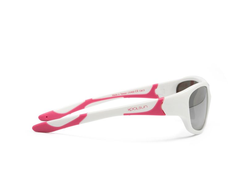 Детские солнцезащитные очки Koolsun бело-розовые серии Sport (Размер: 6+) (SPWHCA006) KS-SPBLSH006 фото
