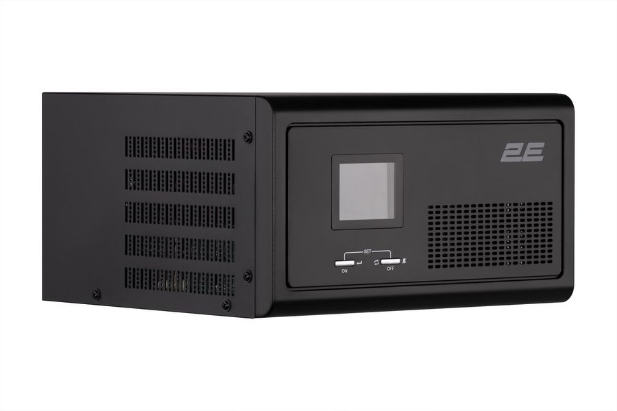 Інвертор 2E HI1600, 1600W, 24V - 230V, LCD, AVR, 2xSchuko + DC output (2E-HI1600) 2E-HI1600 фото