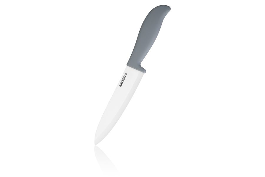 Нож керамический поварской Ardesto Fresh 15 см серый, керамика/пластик (AR2127CG) AR2127CG фото