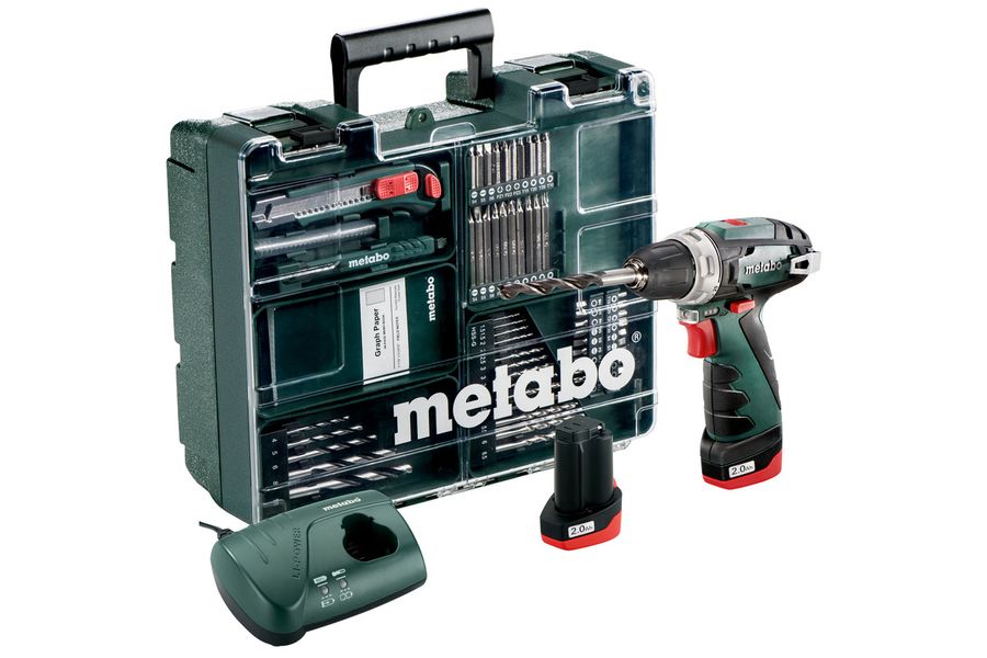 Шуруповерт-дрель аккумуляторная Metabo PowerMaxx BS Basic, 10.8В 2x2Aч, 17/34Нм, 0-360/0-1400об/мин, 0.95кг (600080880) 600080880 фото