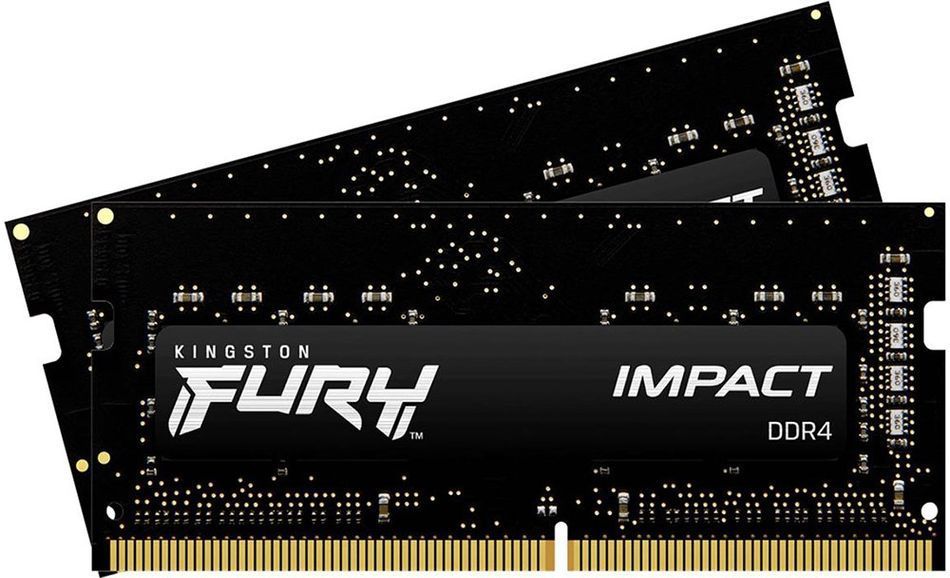Пам'ять ноутбука Kingston DDR4 16GB KIT (8GBx2) 3200 FURY Impact (KF432S20IBK2/16) KF432S20IBK2/16 фото