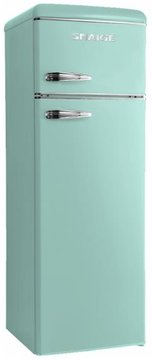 Холодильник Snaige з верхн. мороз., 165.5x56х63, холод.відд.-201л, мороз.відд.-46л, 2дв., A++, ST, retro, бірюза (FR26SM-PRDL0E) FR26SM-PRDL0E фото