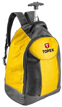 Рюкзак для інструменту TOPEX, телескопічна ручка, на коліщатках, 25 внутрішніх кишень 79R450 фото