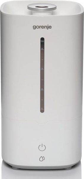 Зволожувач повітря Gorenje H45W/ 5 л/ 20 м2/ ультразвуковий/ автовідключення/холодна пара/білий H45W фото