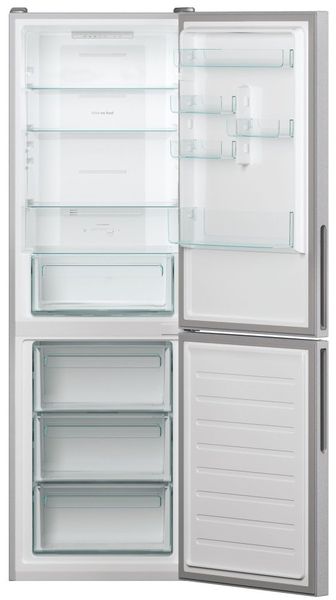 Холодильник Candy з нижн. мороз., 185x66х60, холод.відд.-222л, мороз.відд.-119л, 2дв., А+, NF, сріблястий (CCE3T618FSU) CCE3T618FSU фото