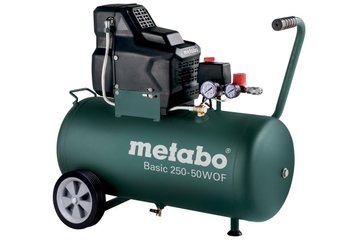 Компресор повітряний Metabo Basic 250-50 W OF безолійний, 1500Вт, 50л, 120л/хв, 8бар 601535000 фото