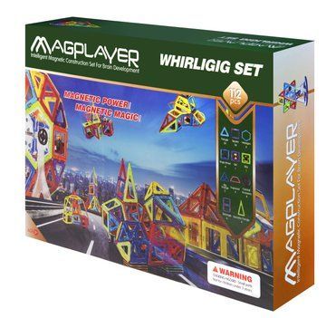 Конструктор магнітний 112 ел. MagPlayer (MPB-112) MPB-112 фото