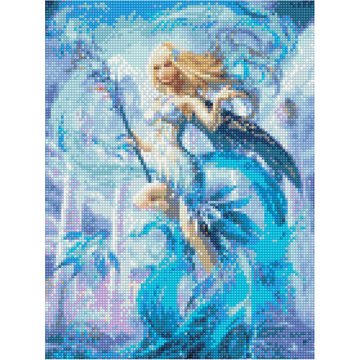 Алмазна мозаїка "Дівчина-чарівниця" Strateg 30х40 см (HX027) HX027 фото