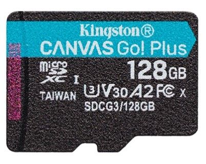 Карта пам'яті Kingston microSD 128GB C10 UHS-I U3 A2 R170/W90MB/s (SDCG3/128GBSP) SDCG3/128GBSP фото