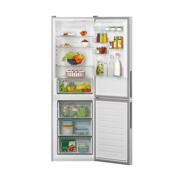 Холодильник Candy з нижн. мороз., 185x66х60, холод.відд.-222л, мороз.відд.-119л, 2дв., А+, NF, сріблястий (CCE3T618FSU) CCE3T618FSU фото