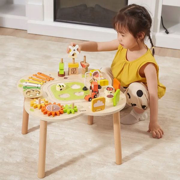 Деревянный развивающий столик Viga Toys Ферма (44657) 44657 фото