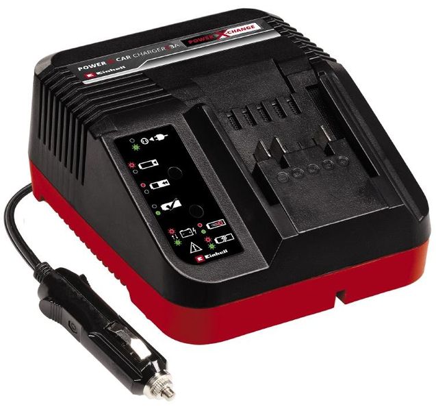 Зарядное устройство для Einhell 18V Power X-Car Charger 3A, PXC, от прикуривателя 12В, 0.32 кг (4512113) 4512113 фото
