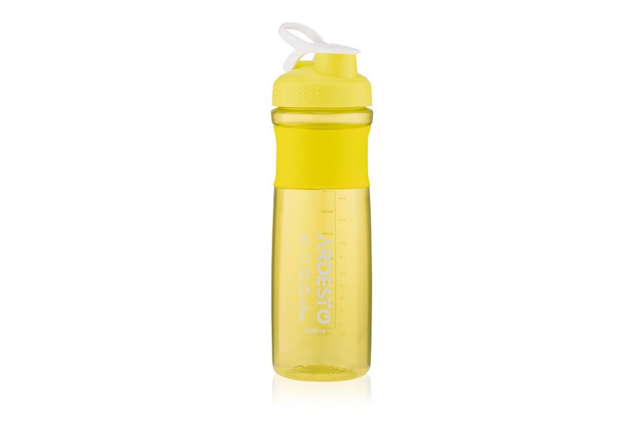 Пляшка для води Ardesto Smart bottle 1000 мл, жовта, тритан (AR2204TZ) AR2204TZ фото