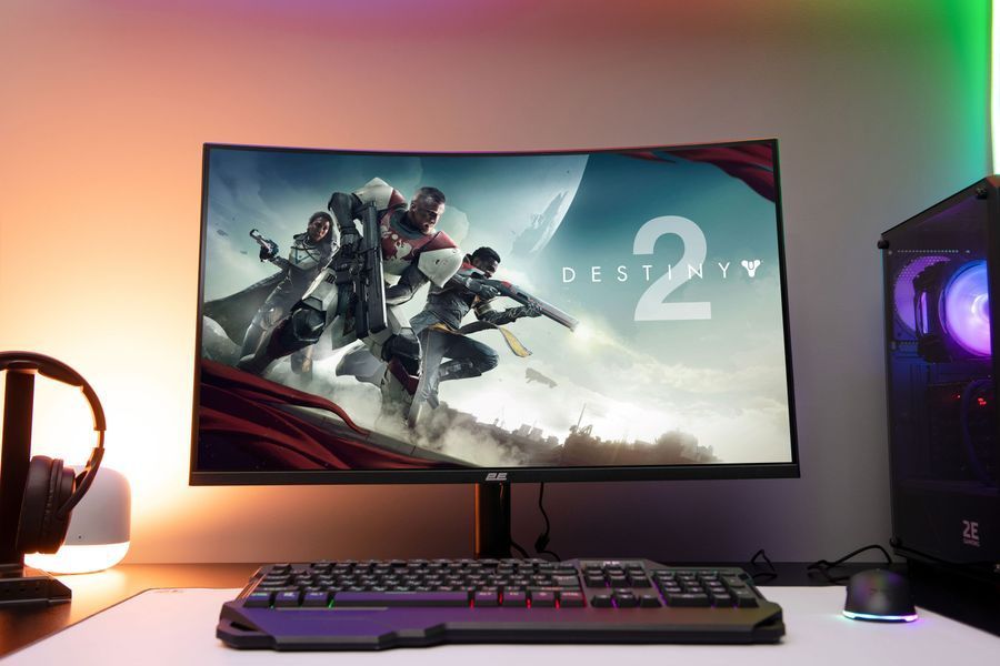 Монитор 2E GAMING 31.5" G3223B 2xHDMI, DP, MM, VA, 2560x1440, 165Hz, 1ms, NTSC 72%, CURVED, FreeSync (2E-G3223B-01.UA) 2E-G3223B-01.UA фото
