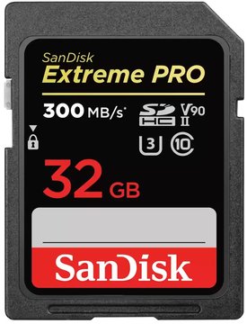 Карта пам'яті SanDisk SD 32GB C10 UHS-II U3 V90 R300/W260MB/s Extreme Pro (SDSDXDK-032G-GN4IN) SDSDXDK-032G-GN4IN фото