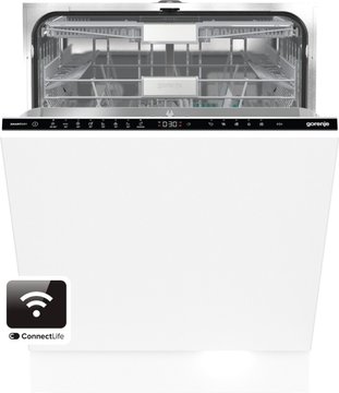 Посудомийна машина Gorenje вбудовувана, 16компл, інверторн, A+++, 60см, TotalDry, Wi-Fi, 3 кошики, білий GV693C60UVAD фото