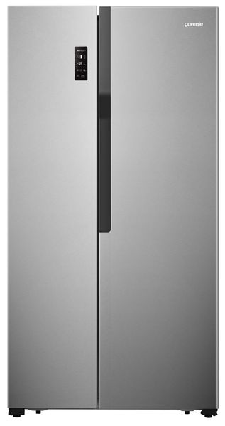 Холодильник SBS Gorenje, 179х64х91см, 2 двері, 334( 174)л, А++, NF+, Інв. , Зона св-ті, Зовн. Диспл, Нерж (NRS918EMX) NRS918EMX фото