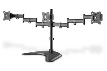 Кріплення DIGITUS Triple Monitor Stand, 13-27", з нахилом, поворотом (DA-90402) DA-90402 фото