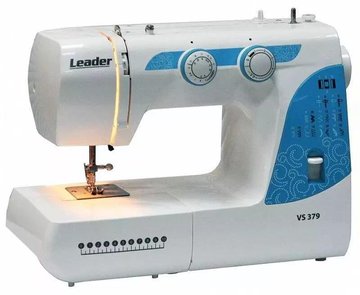 Швейная машина LEADER VS 379, электромех., 70Вт, 22 шв., оп., Полуавтомат петля, белый+ бирюзовый (VS379) VS379 фото