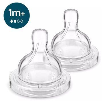 Соска Avent Anti-Colic 1міс+, силіконова, повільний потік, 2шт (SCY762/02) SCY762/02 фото