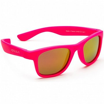 Детские солнцезащитные очки Koolsun неоново-розовые серии Wave (Размер: 3+) (WANP003) KS-WABA003 фото