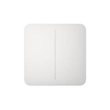 Кнопка для двухклавишного выключателя Ajax SoloButton 2-gang for LightSwitch, Jeweler, беспроводной, белый (000029791) 000029791 фото
