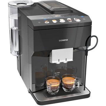Кофемашина Siemens, 1.7л, зерно+молотая, автомат.капуч, авторецептов -5, черный (TP503R09) TP503R09 фото