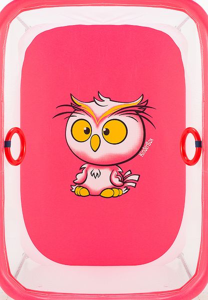 Манеж Qvatro Сонечко-02 дрібна сітка рожевий (owl) (624979) BR-624979 фото