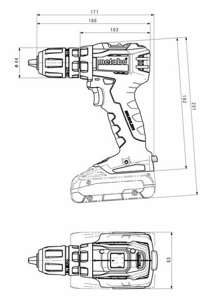 Шуруповерт-дрель аккумуляторная Metabo BS 18 L BL Q, 18В, 25/60Нм, 0-550/0-1850об/мин, 0.92кг, без АКБ и ЗП 602327890 фото