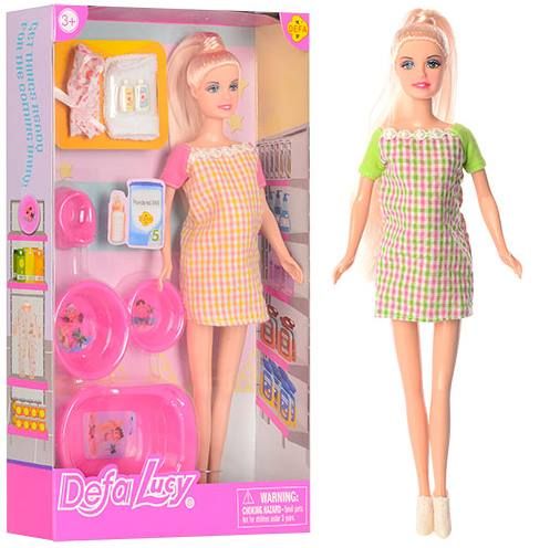 Кукла типа Барби беременная DEFA с пупсом (8350) 8350 фото