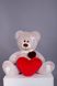 Ведмедик з латками Плюшевий із серцем Yarokuz Уолтер 80 см Марципан (YK0127) YK0127 фото