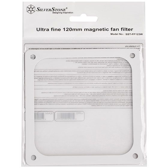 Пиловий магнітний фільтр для корпусного вентилятора SilverStone FF123W, 120mm, White SST-FF123W фото