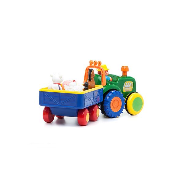 Іграшка на колесах - ТРАКТОР З ТРЕЙЛЕРОМ (на колесах, світло, озвуч. українською мовою) (24753) 024753 фото