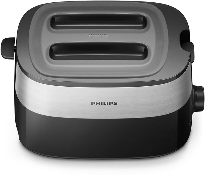 Тостер Philips Daily Collection, 830Вт, пластик, крышка от пыли, черный (HD2517/90) HD2517/90 фото