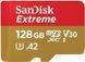 Карта памяти SanDisk microSD 128GB C10 UHS-I U3 R190/W90MB/s Extreme V30+SD (SDSQXAA-128G-GN6MA)