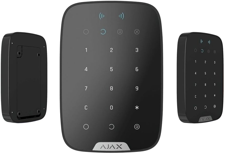 Бездротова сенсорна клавіатура Ajax Keypad Plus чорна 000023069 - Уцінка 000023069 фото