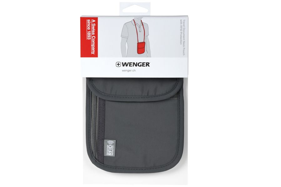 Кошелек на шею, Wenger Neck Wallet with RFID pocket, серый (604589) 604589 фото